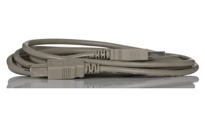 Cable, USB-A-kontakt - USB B-kontakt, 2m, USB 2.0, Grå